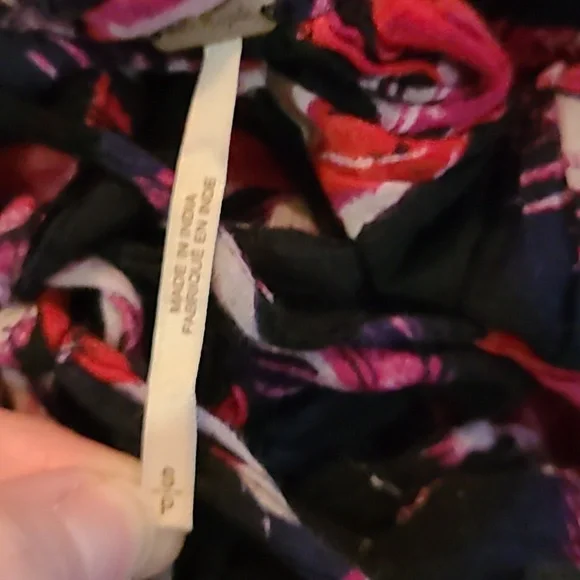 Free People | 100 Degrees Red & Black Boho Tie Dress - Picture 6 of 12